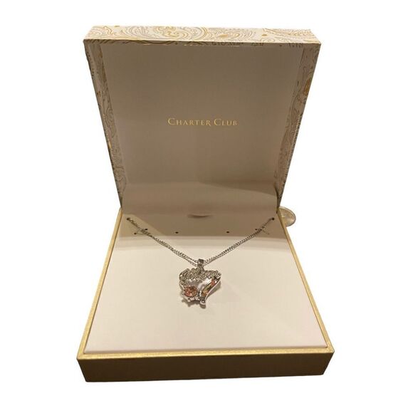 NWT CHARTER CLUB
Crystal Mom Heart Pendant Necklace - Picture 4 of 7